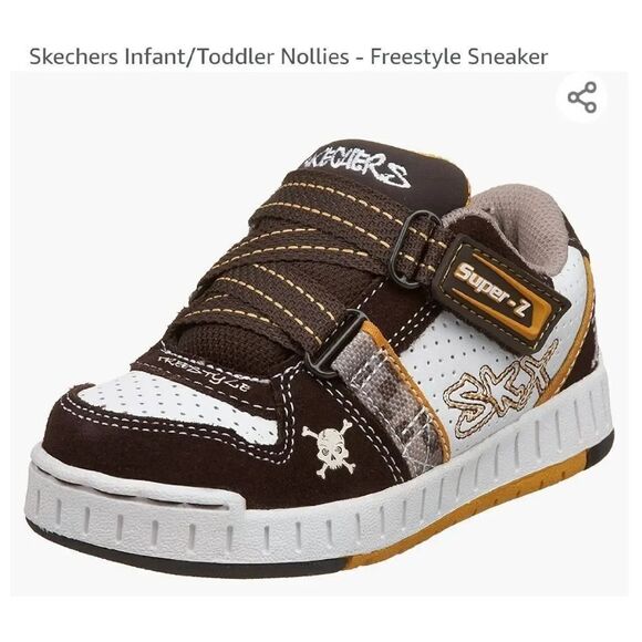 Y2K VTG Brown White Leather Sketchers Nollies Sneakers Size 5 - Picture 14 of 14